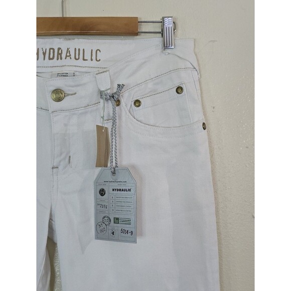 Hydraulic Curvy Lola Fit Jeans Womens Size 11/12 Bootcut White Y2K Juniors - Picture 2 of 13